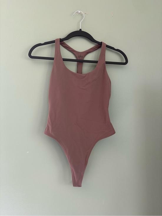 ALO Yoga Tops - ALO Yoga Light Brown Scoop-Back One-Piece Bodysuit